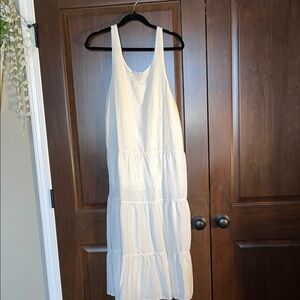 Splendid Ivory Tiered Maxi Dress